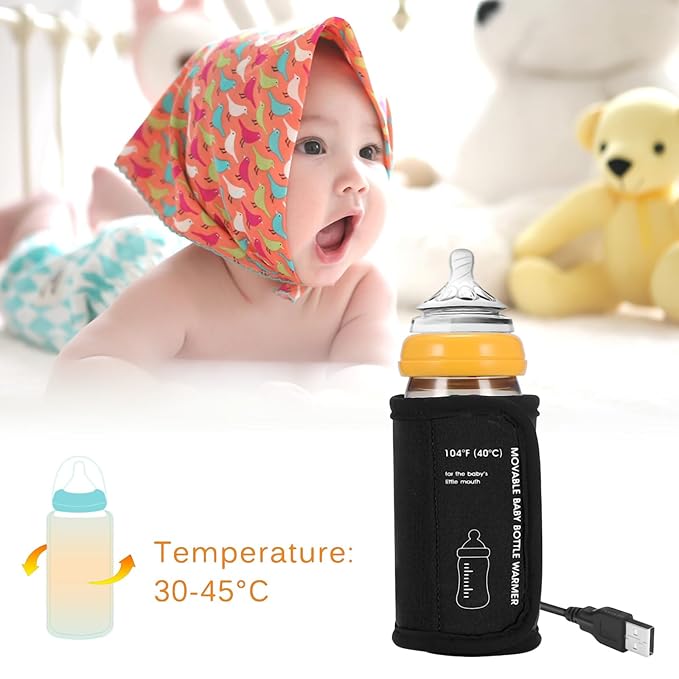 Portable Bottle Warmer for Travel, Car Baby Bottle Warmer USB Powered Portable - Image 2