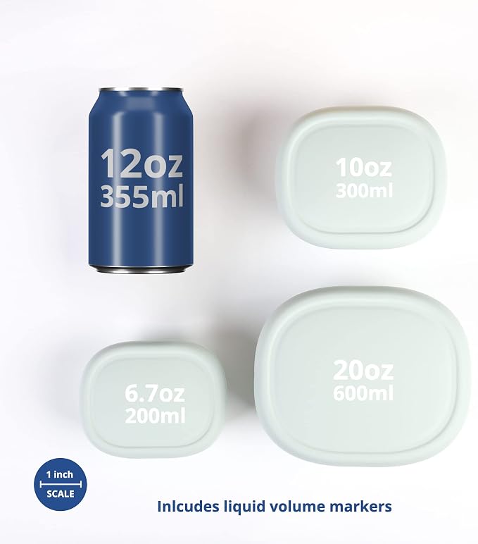 BLUE GINKGO Nesting Silicone Containers - Image 2