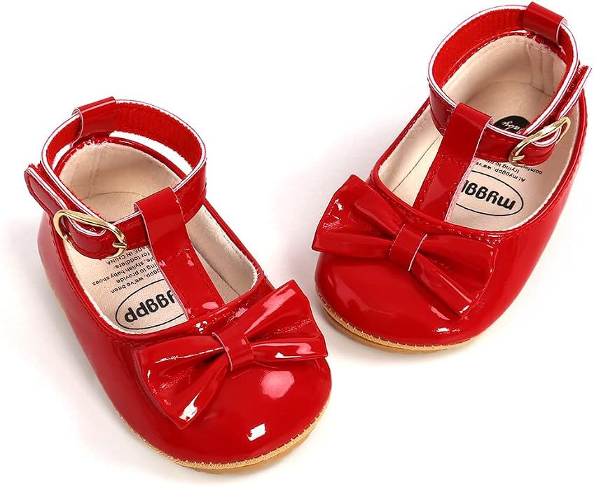 COSANKIM Baby Girls Mary Jane Flats Shoes Anti-Slip Rubber Sole Infant Toddler - Image 3
