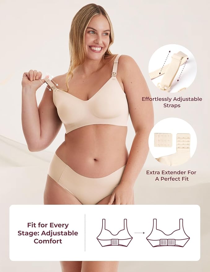 Momcozy Nursing Bras for Breastfeeding, YN21 Seamless Ultra Comfort Maternity - Image 4