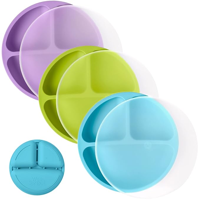 WeeSprout Silicone Plates with Lids by WeeSprout
