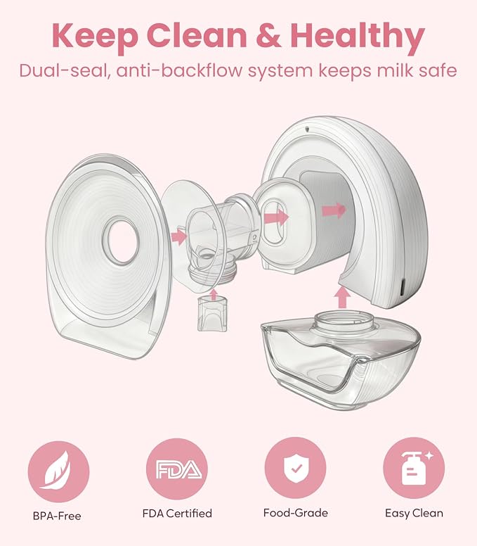 Wearable Breastfeeding Pump, Hands-Free Breast Pump – Electric Portable Breast - Image 5