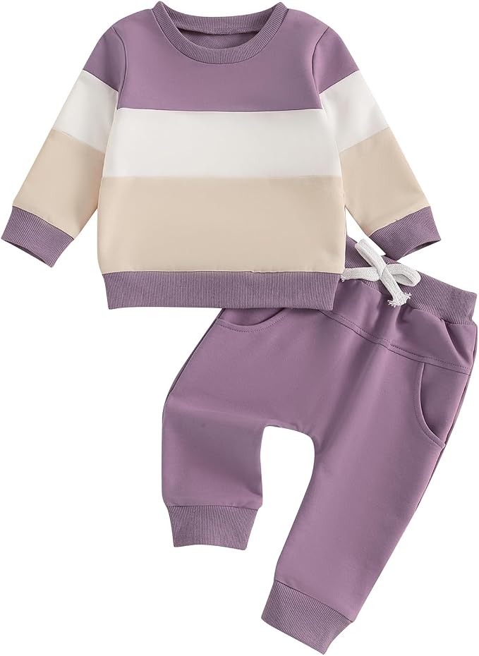 Fernvia Toddler Baby Girl Clothes 3 6 9 12 18 24 Months Fall Outfits Solid Long by Fernvia