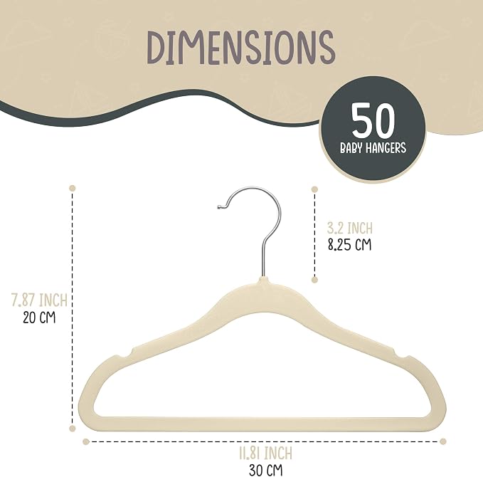 50 Premium Baby Velvet Hangers - Image 3
