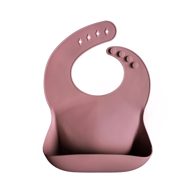 mushie Silicone Baby Bib | Adjustable Fit Waterproof Bibs by mushie