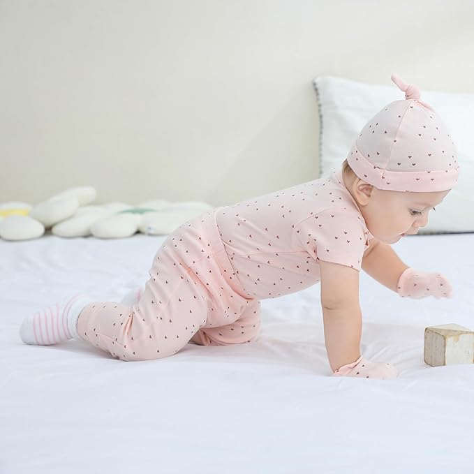 Baby Bodysuit and Pant Set 10-pcs Cotton Soft Newborn Boy Girl Clothes Outfits - Image 6