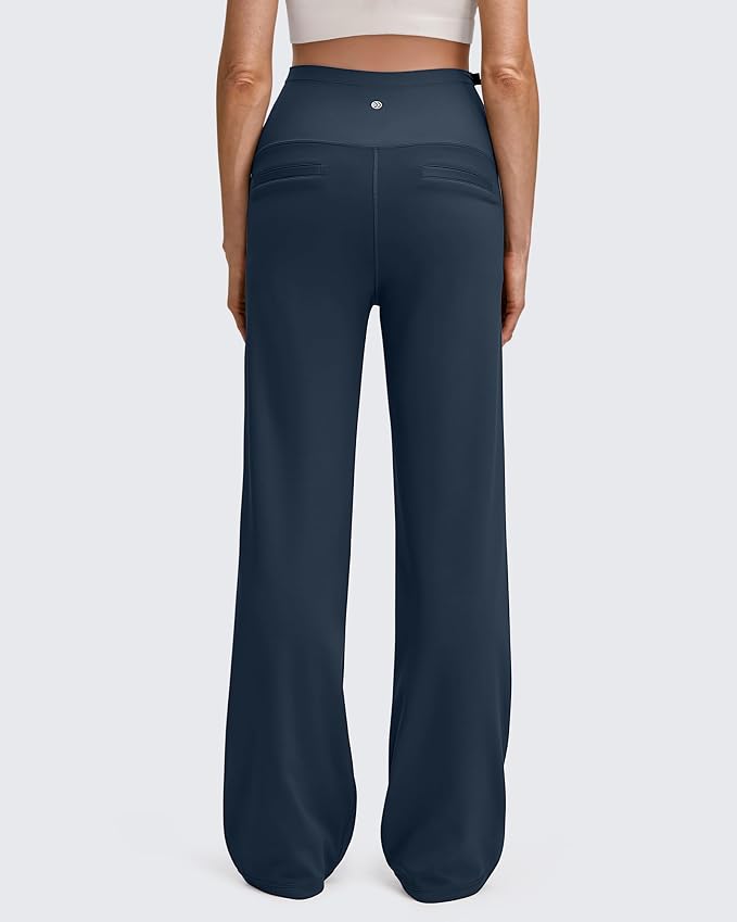 G4Free EverGoing Fleece Lined Maternity Wide Leg Pants Over The Belly Pregnancy - Image 5