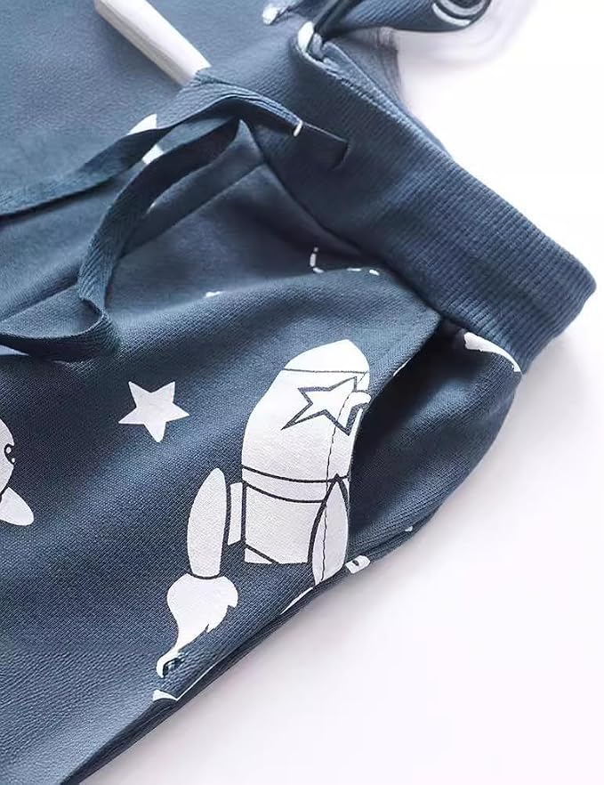 Boys Pants, Toddler 3 Pack Drawstring Elastic Sweatpants Cartoon Active Joggers - Image 2