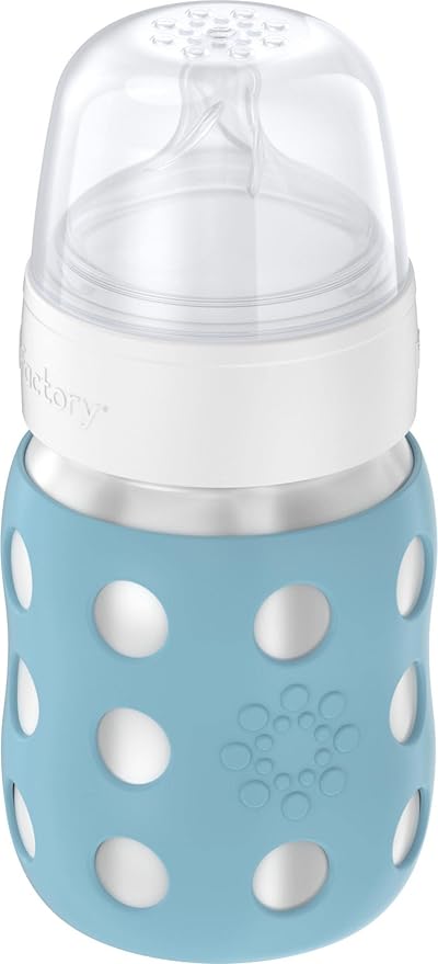 Lifefactory 8-Ounce Stainless-Steel Vacuum-Insulated Wide-Neck Baby Bottle - Image 2