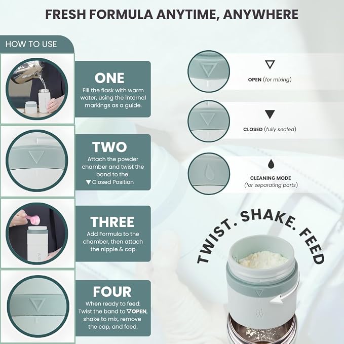 MILK & WATER All in One Baby Bottle & Baby Formula Dispenser On The Go - Image 6