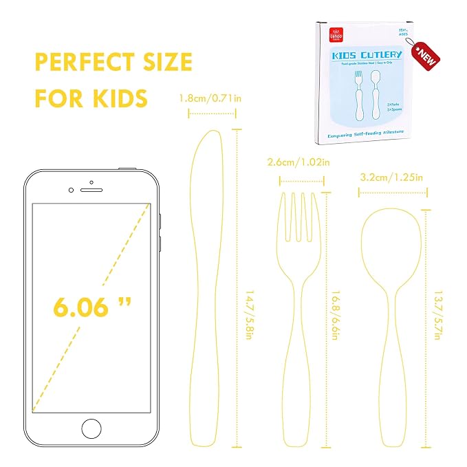 Lehoo Castle 6 Pieces Toddler Utensils, Kids Silverware - Image 8