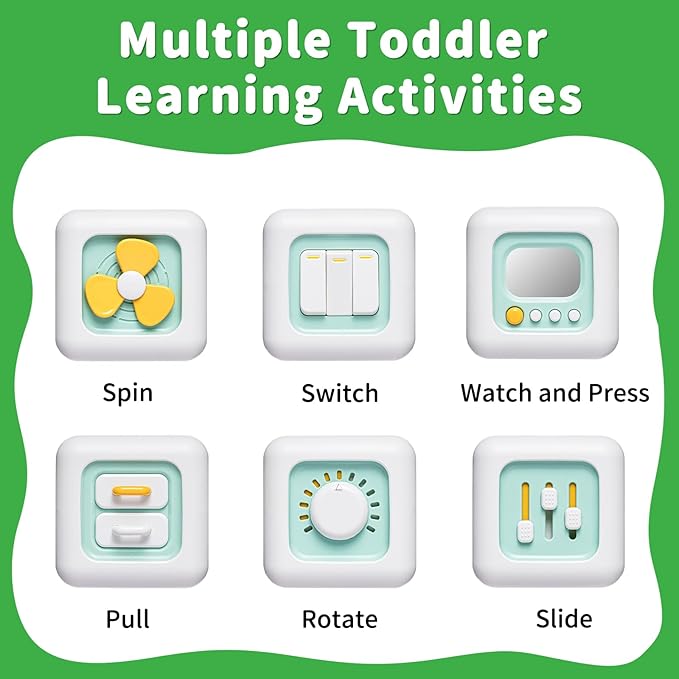 Busy Cube Toy, Sensory Toys for Toddlers 1-3, Baby Car Seat Toys 12-18 Months - Image 3