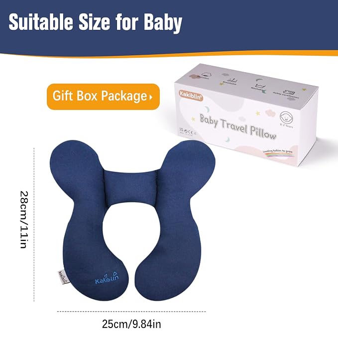 KAKIBLIN Baby Travel Pillow, Infant Head and Neck Support Pillow - Image 7