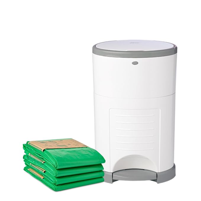 Diaper Dekor Classic Hands-Free Diaper Pail Gift Set | Just Step–Drop–Done | by DiaperDekor