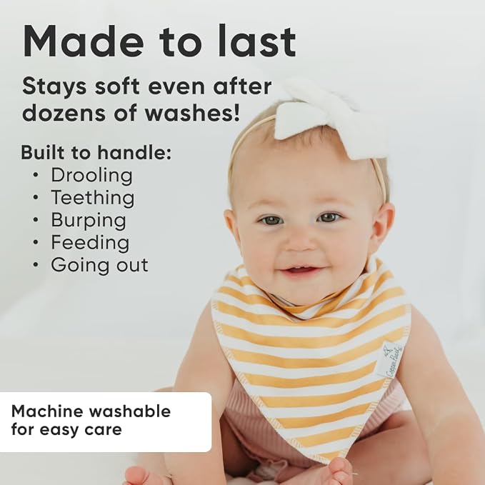 Copper Pearl 4 Pack Soft Cotton Baby Bibs - Image 3