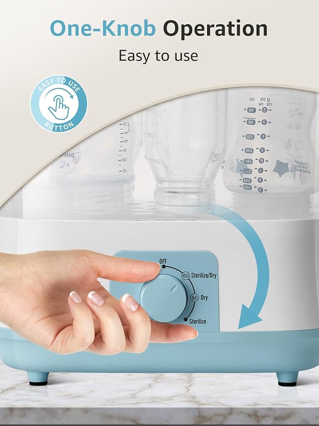 GROWNSY Adjustable 3 in 1 Large Bottle Sterilizer and Dryer, Electric Steam - Image 4