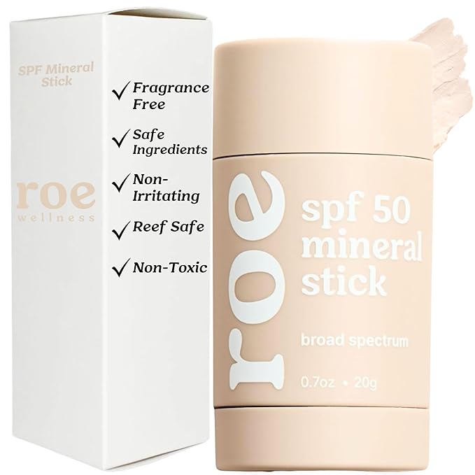 Roe Wellness- Baby Sunscreen Stick SPF 50 Roll-on Stick Clean Ingredients Zinc by RoeWellness