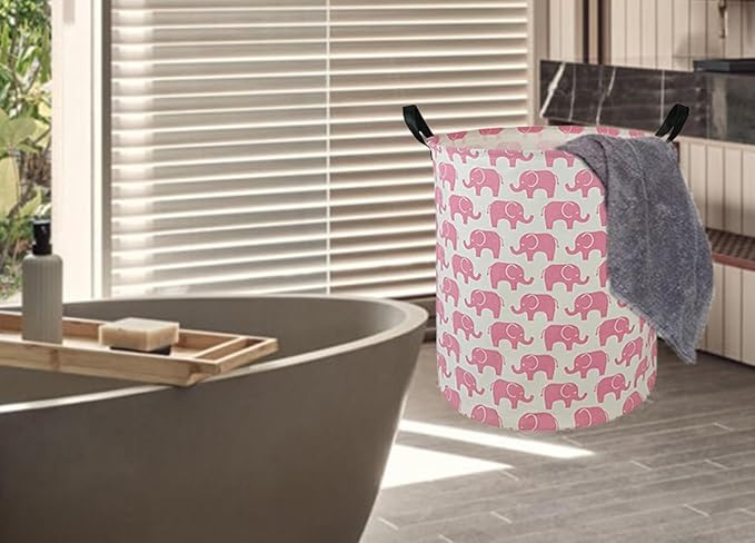 Round Laundry Hamper Storage Basket Laundry Organizer Hamper Storage Bins - Image 3