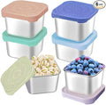 6Pack 6oz Stainless Steel Snack Containers by HTEVW