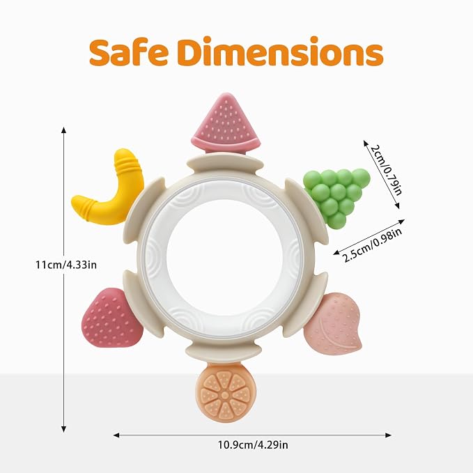 Baby Teething Ring Toy for 3–12 Months, Silicone Infant Teether for Sore Gum - Image 2