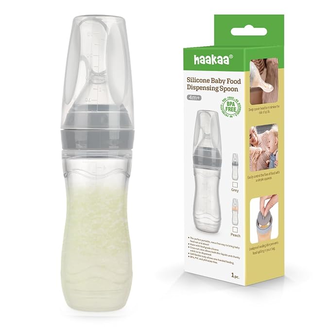Haakaa Silicone Baby Food Dispensing Spoon Feeder 4oz by haakaa