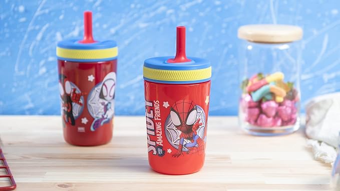 Zak Designs Spidey and His Amazing Friends Kelso Tumbler Set, Leak-Proof - Image 13