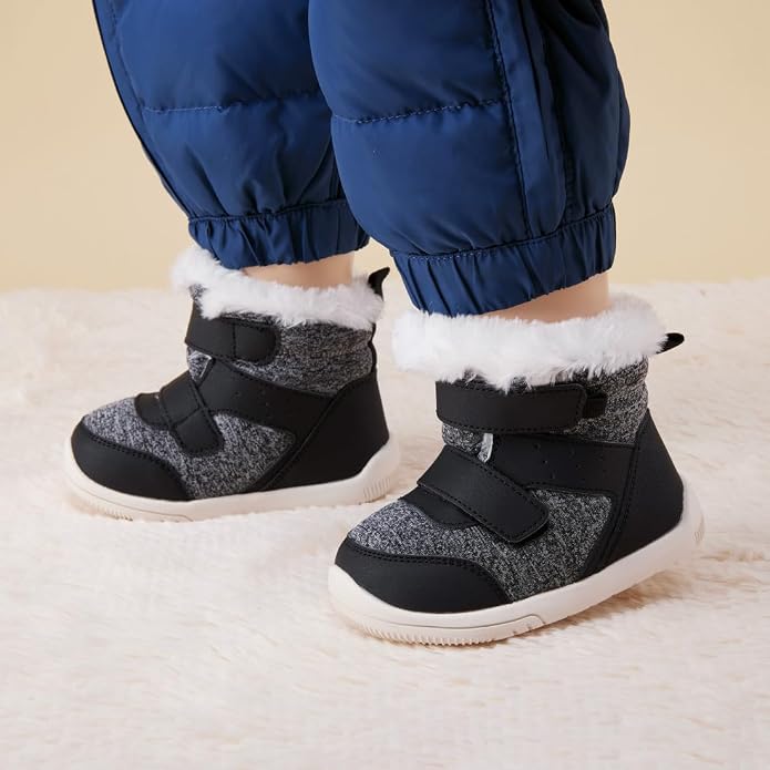 BMCiTYBM Toddler Baby Winter Snow Boots Boy Girl Faux Fur Warm Non Slip First - Image 2