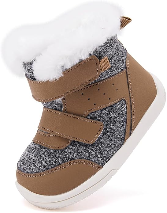 BMCiTYBM Toddler Baby Winter Snow Boots Boy Girl Faux Fur Warm Non Slip First - Image 3