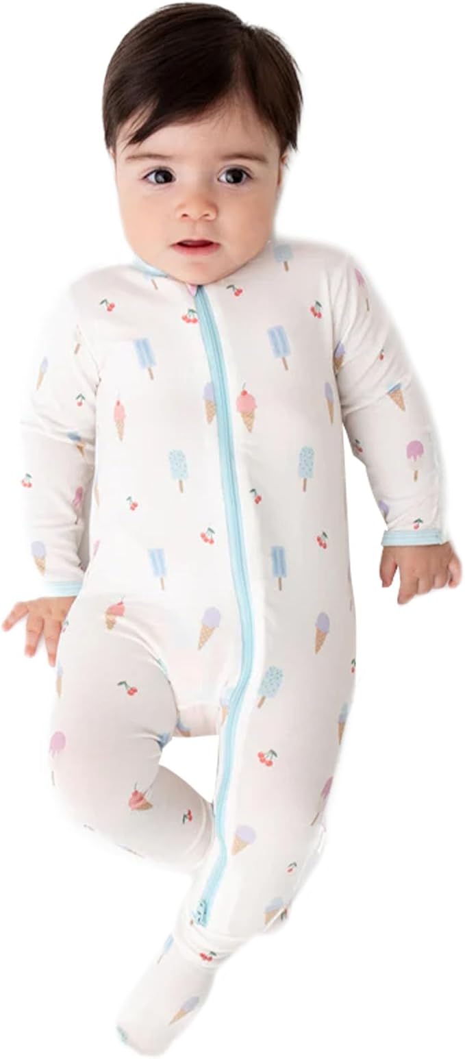 Bamboo Little Soft Baby Footie Pajamas, Baby Clothes, Newborn Sleepers - Image 7