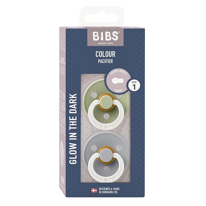 BIBS Pacifiers Colour Collection | Natural Rubber Baby Pacifier | Set of 2 - Image 2