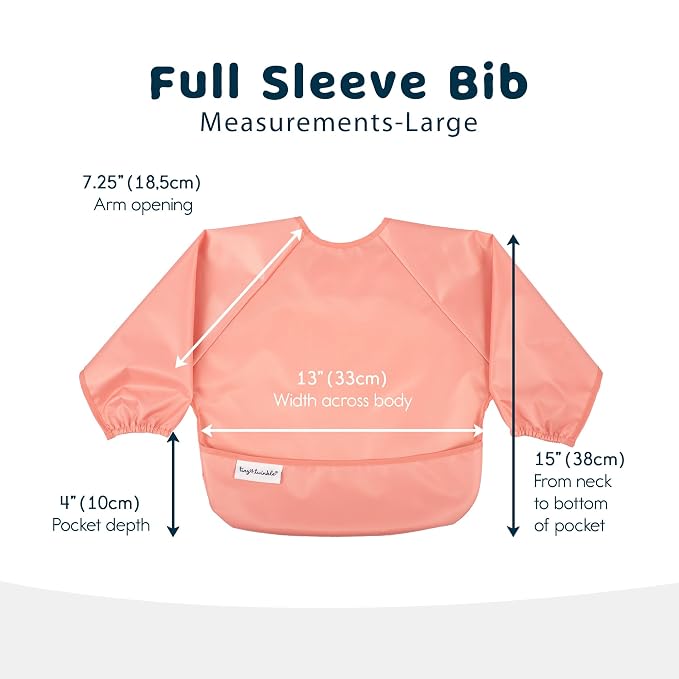 Tiny Twinkle Long Sleeve Bib for Babies & Toddlers – 2 Pack Waterproof Smock - Image 4