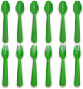 12 Pcs Kids Spoons and Forks Toddler Utensils Plastics Reusable Silverware Baby by Muulaii