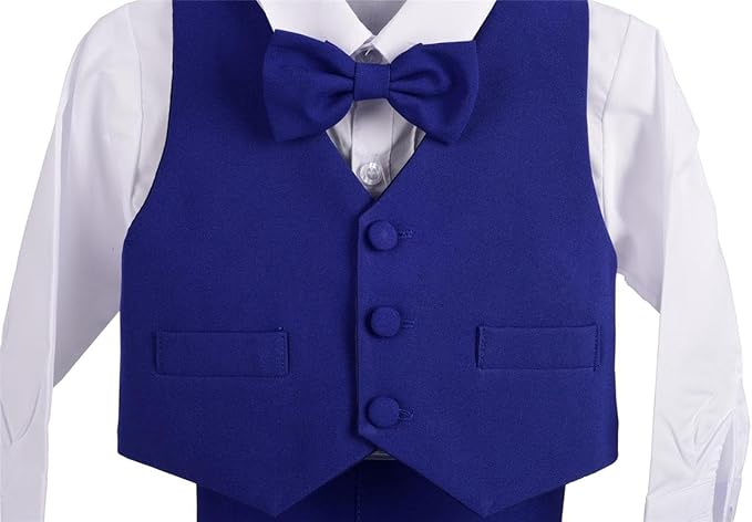 Dressy Daisy Baby Toddler Boy 5 Pcs Set Formal Tuxedo Suits No Tail Wedding - Image 5