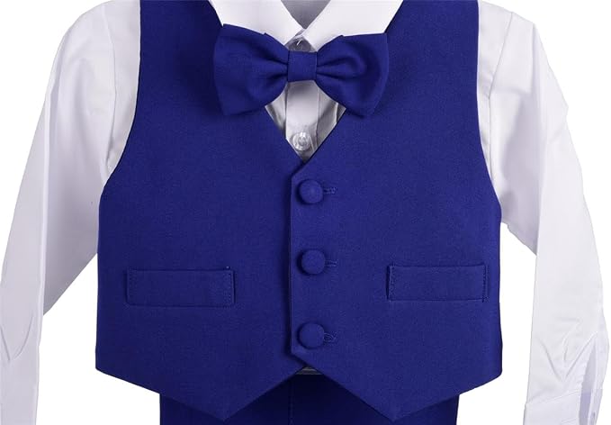 Dressy Daisy Baby Toddler Boy 5 Pcs Set Formal Tuxedo Suits No Tail Wedding - Image 5