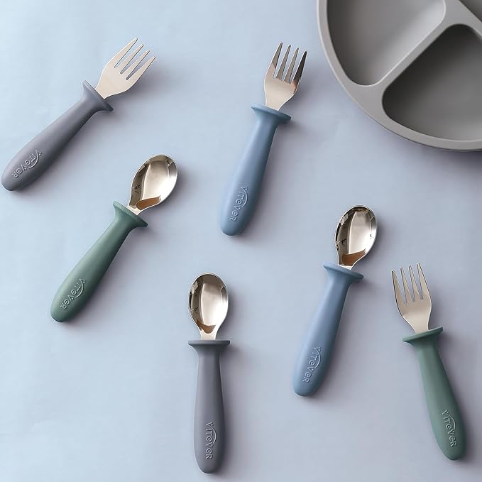 6 Pieces Toddler Utensils, Kids Safe Spoons and Forks, Children Silverware Set - Image 4