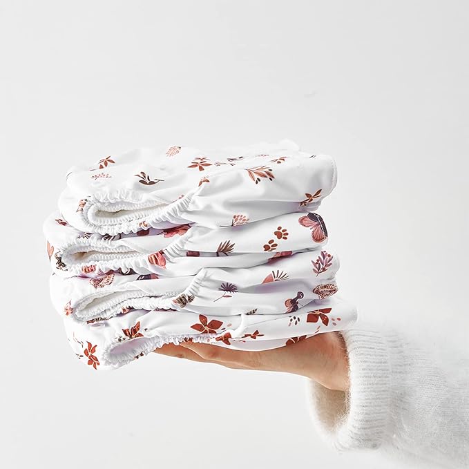 HappyFlute 9 Sets Newborn Baby Cloth Pocket Diapers One Size Adjustable Reusable - Image 8