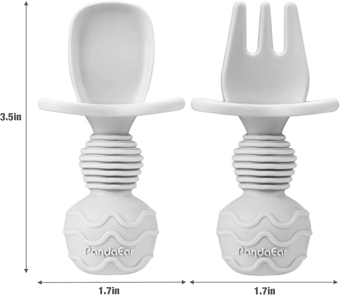 PandaEar 6 Pack Silicone Baby Spoons - Image 3