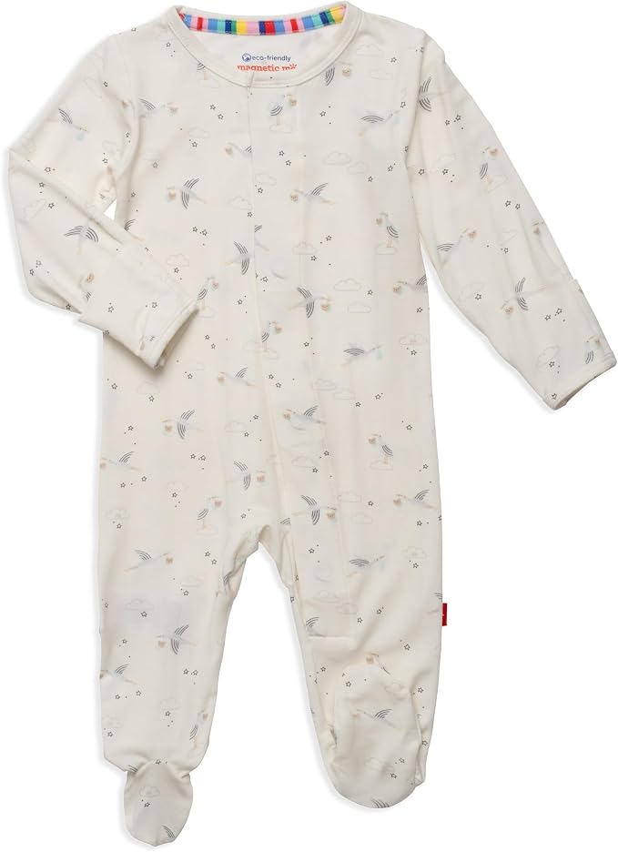 Magnetic Me Boys Modal Magnetic Baby Footie Pajamas | Silky Soft Modal Fabric | by magneticme