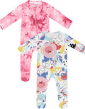 Jimonda Baby Girls Boys Footed Pajamas, Rayon From Bamboo, 2 Way Zipper Long by JimondaBaby