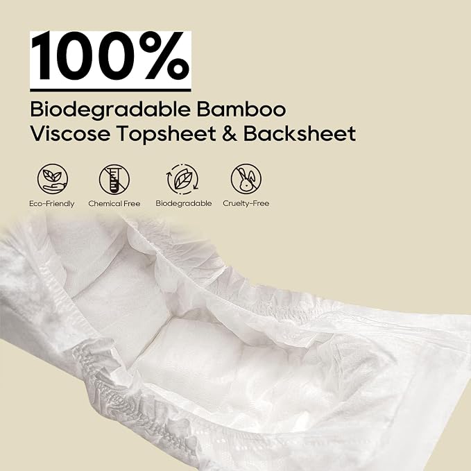 ECO BOOM Preemie Diapers, Viscose from Bamboo Diapers, Natural Soft Disposable - Image 3