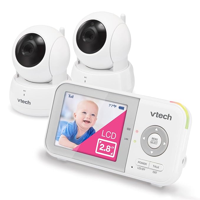 VTech VM923-2 Baby Monitor, 2.8”Screen, 1000ft Range, Pan-Tilt-Zoom, Night by VTechBabyMonitors