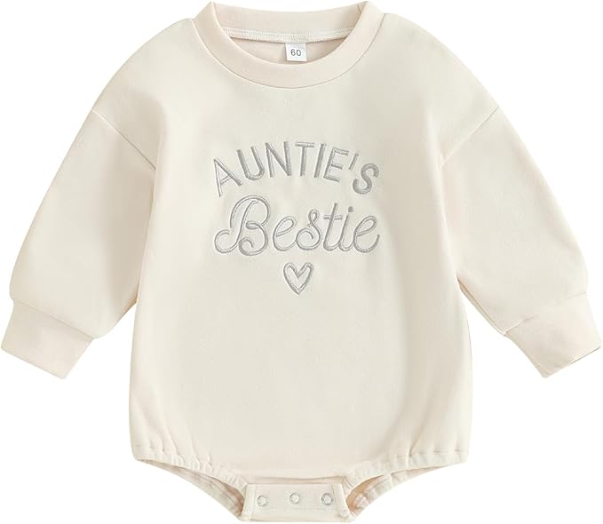 VISGOGO Newborn Infant Baby Boy Girls Oversized Romper Little Dude Sweater by VISGOGO