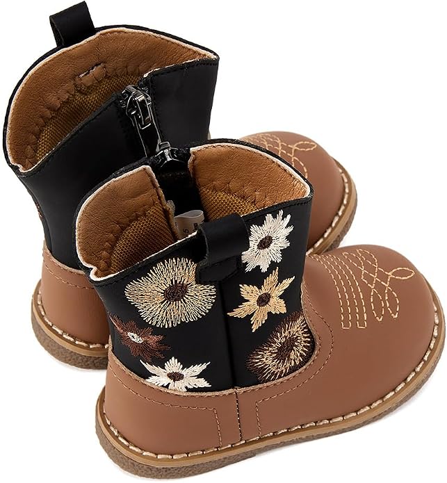 BMCiTYBM Baby Cowboy Cowgirl Boots Infant Western Shoes Boys Girls Round Toe - Image 5