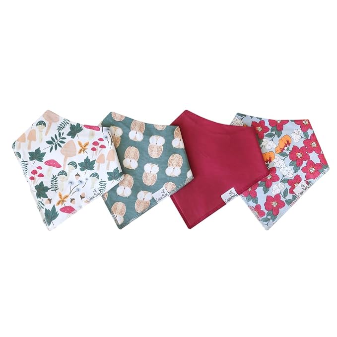 Copper Pearl 4 Pack Soft Cotton Baby Bibs by CopperPearl