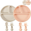 PandaEar 2 Pack Silicone Divided Suction Plates by PandaEar