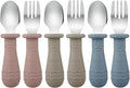 PandaEar Toddler Utensils, 6 Pack Kids Spoons and Forks, 18/8 Stainless Steel & by PandaEar