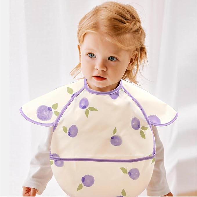 Feeding Bibs for Baby, 3 Pack-Waterproof & Easy Clean Feeding Bibs for Toddlers - Image 3
