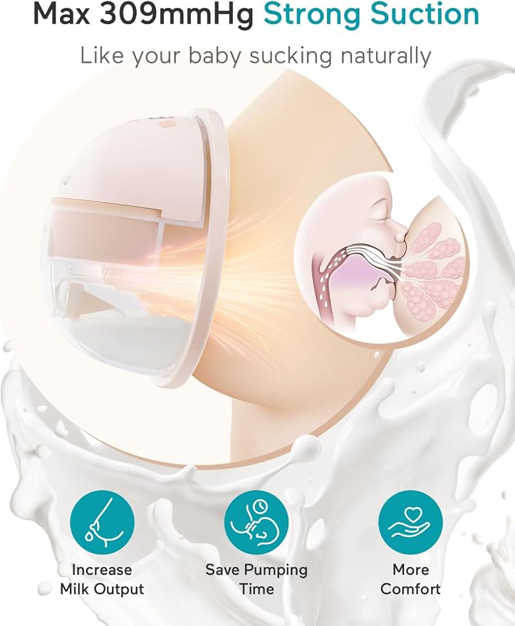 Paruu Hands Free Breast Pump P16, Wearable Breast Pump Electirc Portable - Image 3