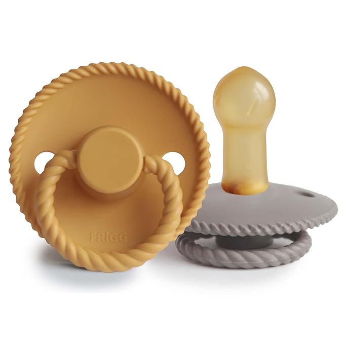 FRIGG Rope Natural Rubber Baby Pacifier | Made in Denmark | BPA-Free by mushie