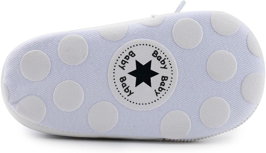 Meckior Baby Girls Boys Canvas Sneakers Soft Sole High-Top Ankle Infant First - Image 7